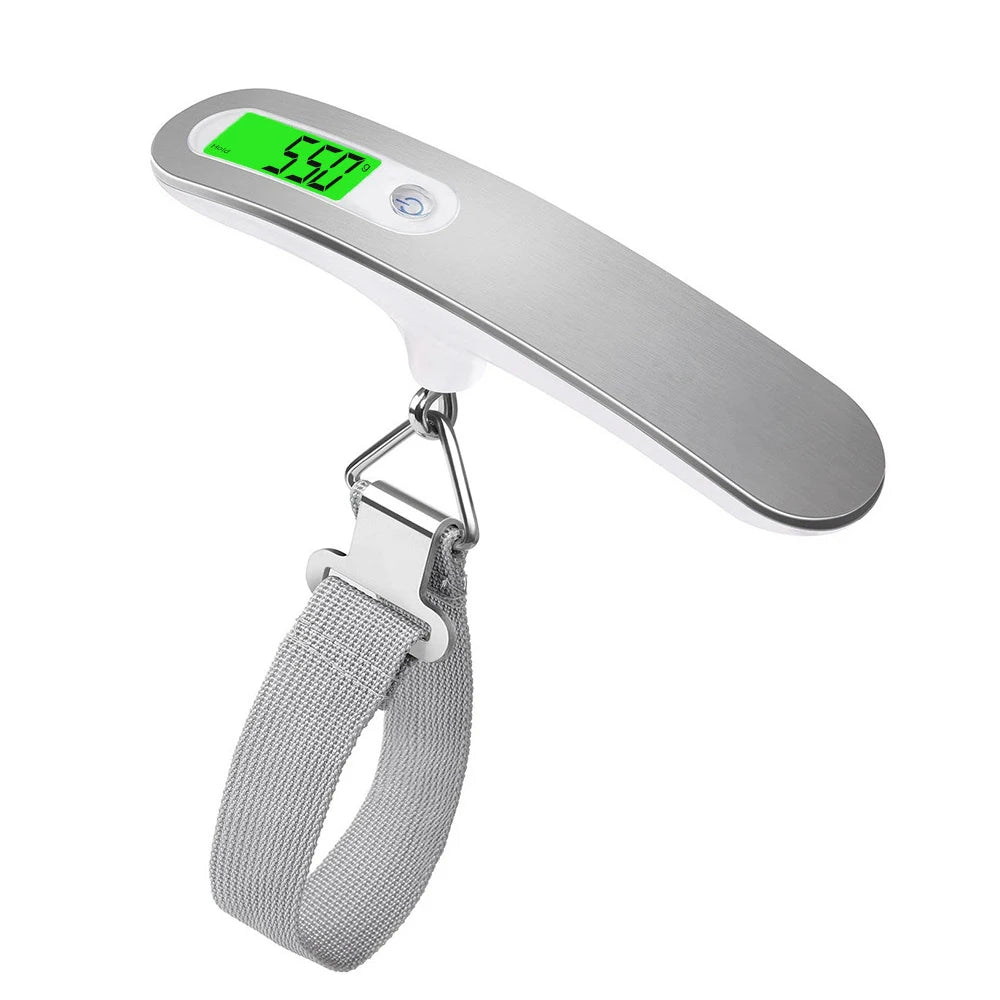 50kg Portable Hanging Scale Electronic Hand Luggage Scale Digital Display Suitcase 110lb Travel Baggage Bag Weighing Tools
